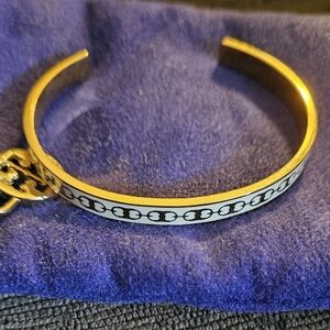 Tory Burch Gold and White Bracelet
